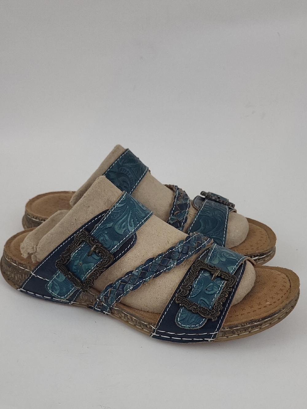 L'Artiste by Spring Step Kelsea Leather Slide Sandals Size EU 42 / US 10.5 - 11